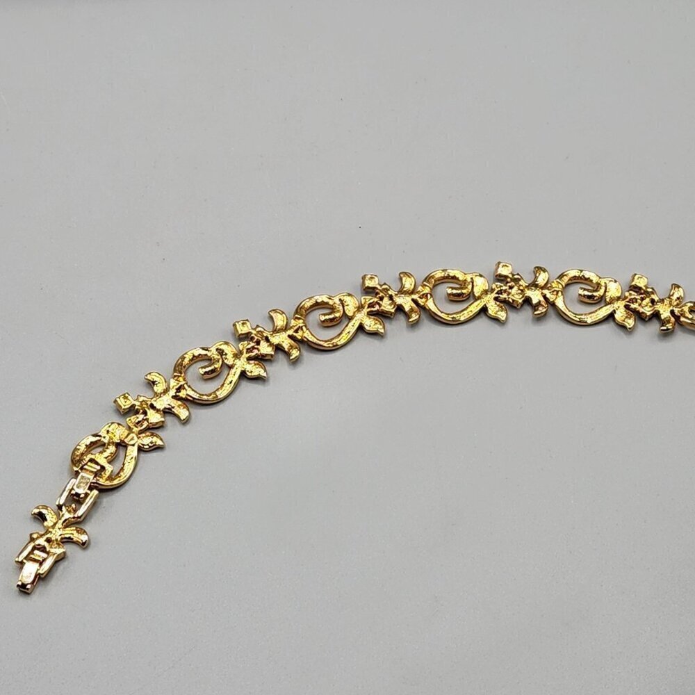 Camrose & Kross JBK Blue Faux Sapphire Clear Bracelet Jacqueline Kennedy Jackie - Picture 7 of 12